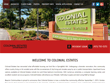 Tablet Screenshot of colonialestatesbc.com